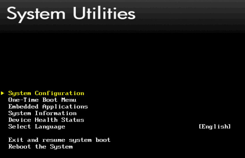 hp server boot from usb